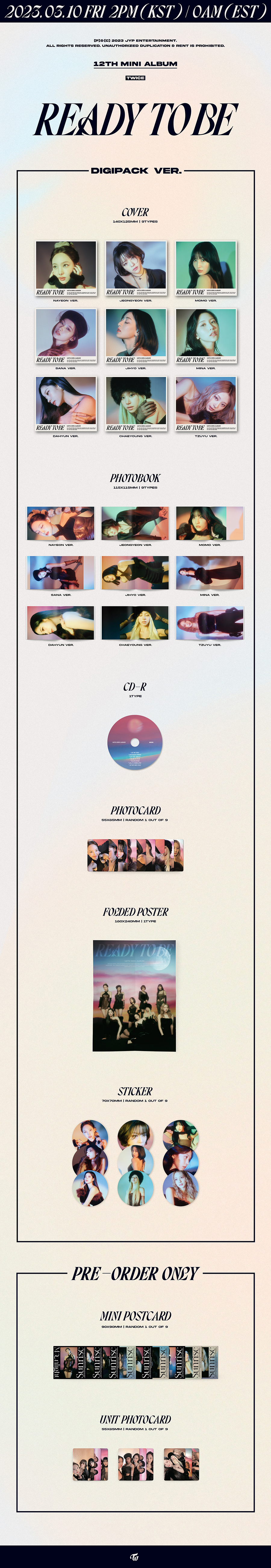 ktown4u.com : TWICE - 12TH MINI ALBUM [READY TO BE] (Digipack Ver